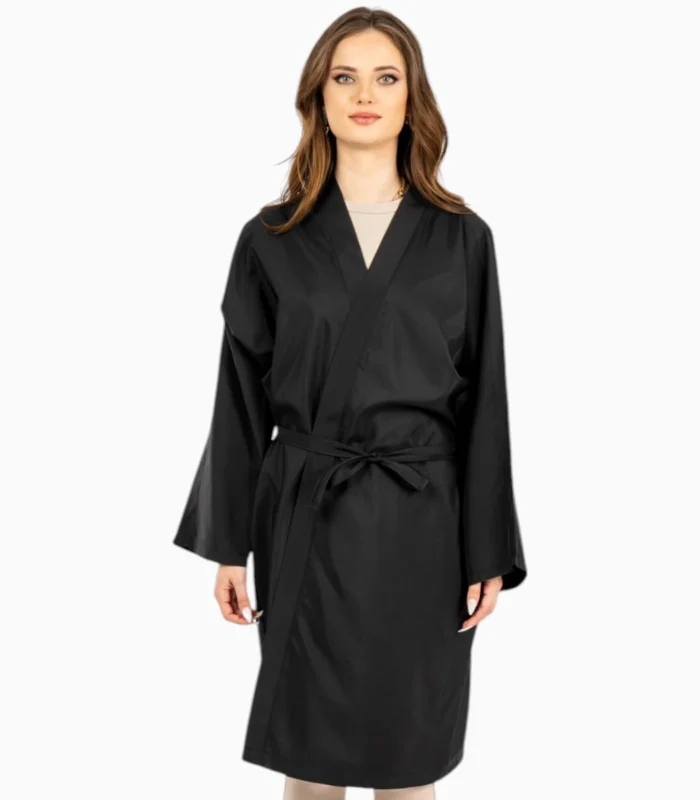 ersonalisierter Kimono für Friseure mit individuellem Logoaufdruck
